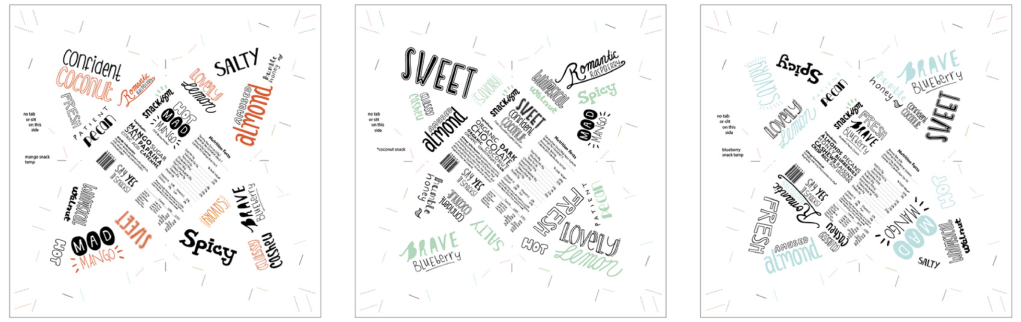 packaging template for snackism concept design